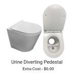 Urine diverting pedestal text